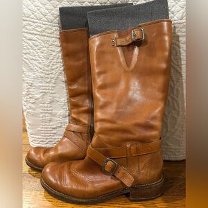 Vintage 90s L.L. Bean Tan Leather Riding Boots Size 8